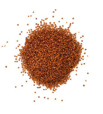 beyaz zemin üzerine kırmızı quonoa