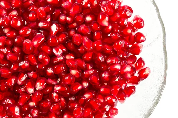 Pomegranate Seeds Isolated White — Stock Photo, Image