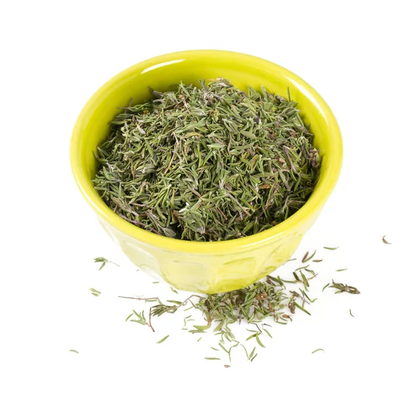 Dried Thyme Isolated White — Stock Photo, Image