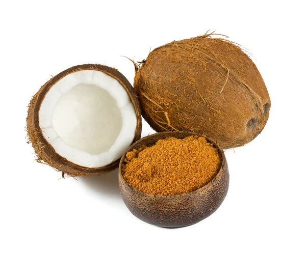 Coconut Palmsocker Isolerad Vit — Stockfoto