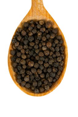 siyah üzerine beyaz izole biber