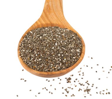 chia tohumları beyaz üzerine izole