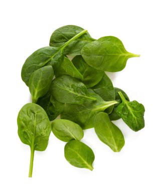 Beyaz arka plan üzerinde izole ıspanak