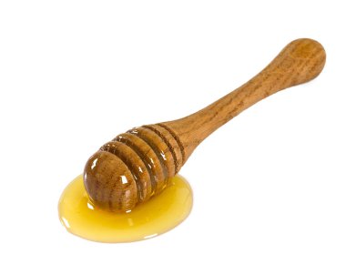 drizzler üzerinde beyaz izole bal ile