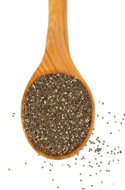 chia tohumları beyaz üzerine izole