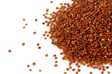 beyaz zemin üzerine kırmızı quonoa