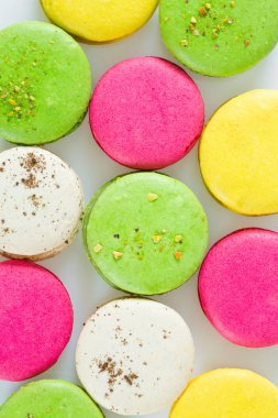 Tablo taze renkli macaroons