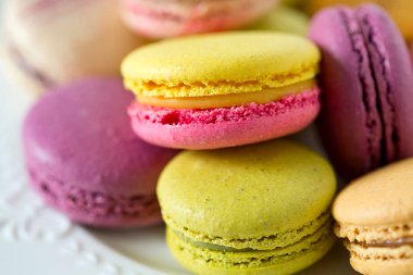Tablo taze renkli macaroons