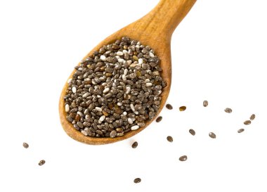 chia tohumları beyaz üzerine izole