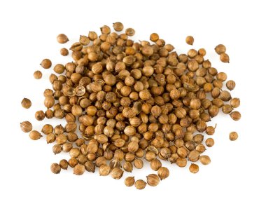 Beyaz izole kişniş (kişniş tohumu)