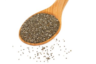 chia tohumları beyaz üzerine izole