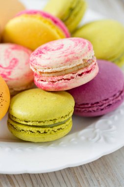 Tablo taze renkli macaroons