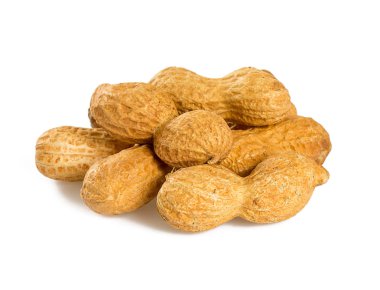 beyaz arkaplanda fıstıklar