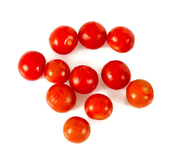Tomates Cereza Sobre Blanco —  Fotos de Stock