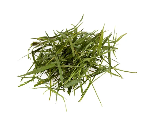Beyaz Arka Plan Üzerinde Izole Bambu Yaprak Çay — Stok fotoğraf