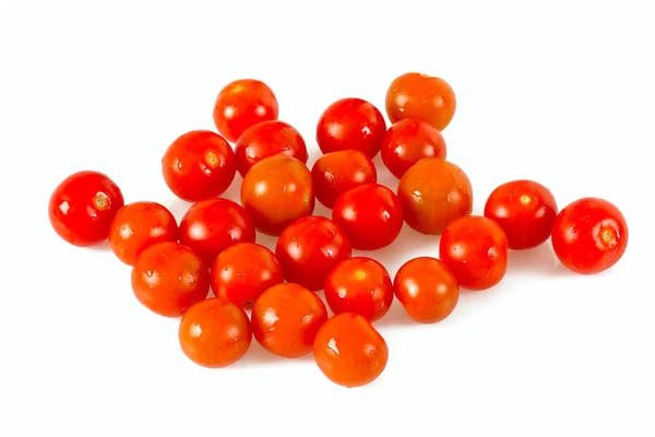 Tomates Cereza Sobre Blanco — Foto de Stock