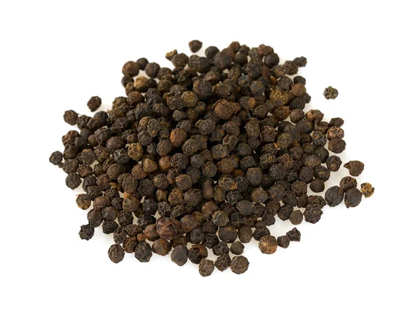 Black Pepper Isolated White — Stock Photo, Image