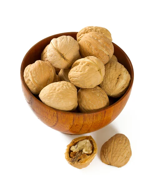 Nueces Aisladas Sobre Fondo Blanco — Foto de Stock