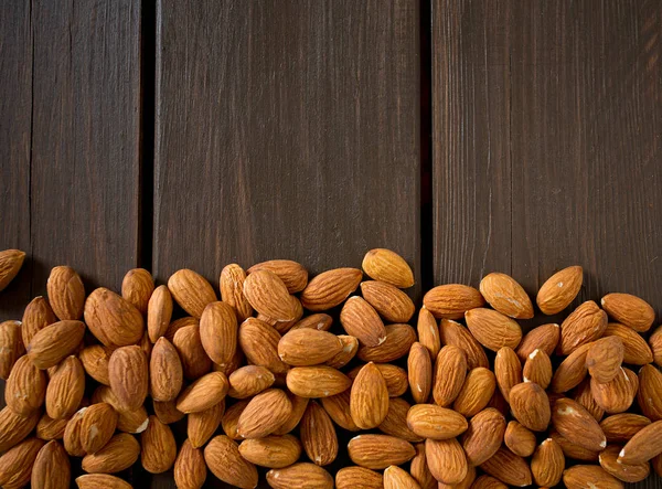 Almonds Wooden Surface — Stock Photo, Image