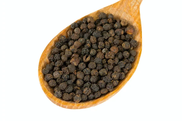 Black Pepper Isolated White — Stock Photo, Image