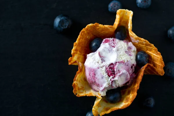 Blueberry Finom Fagylalt — Stock Fotó
