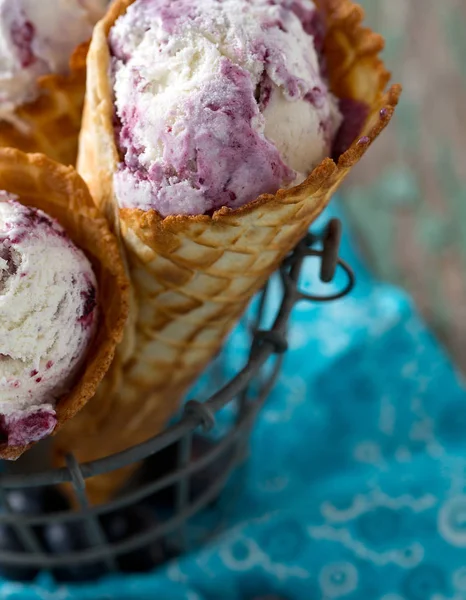 おいしいブルーベリー アイス クリーム — ストック写真