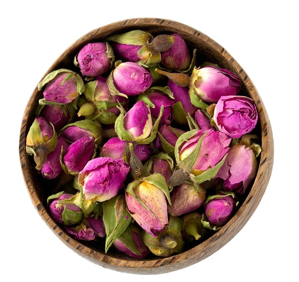 Dry Tea Rose Buds Isolated White — Stock Photo, Image