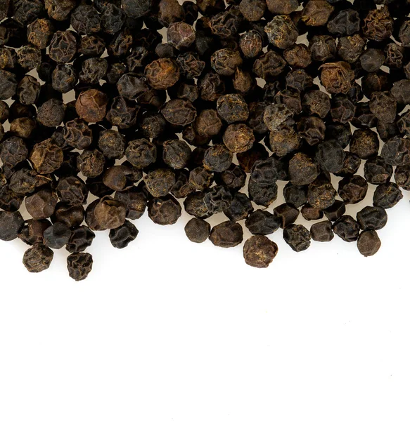 Black Pepper Isolated White — Stock Photo, Image