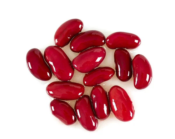 Cooked Kidney Beans White Background Stock Photo