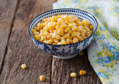 donmuş mısır woode yüzeyi