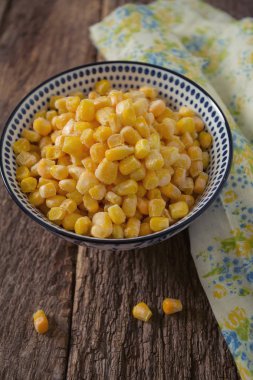 donmuş mısır woode yüzeyi