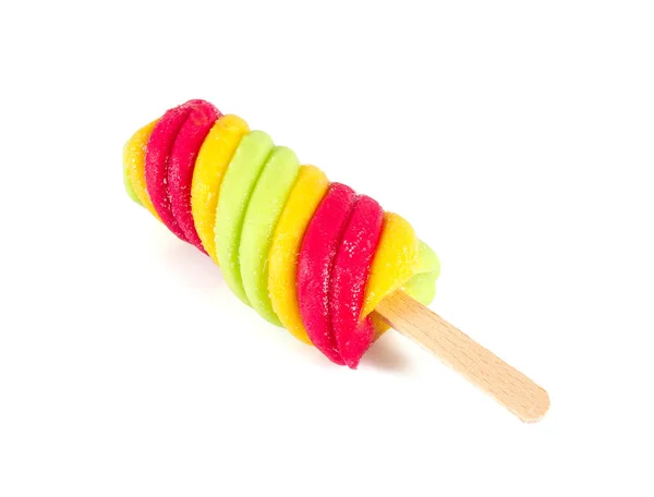 Popsicles Kolorowy Białym Tle — Zdjęcie stockowe