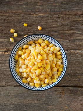 donmuş mısır woode yüzeyi