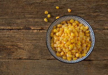 donmuş mısır woode yüzeyi