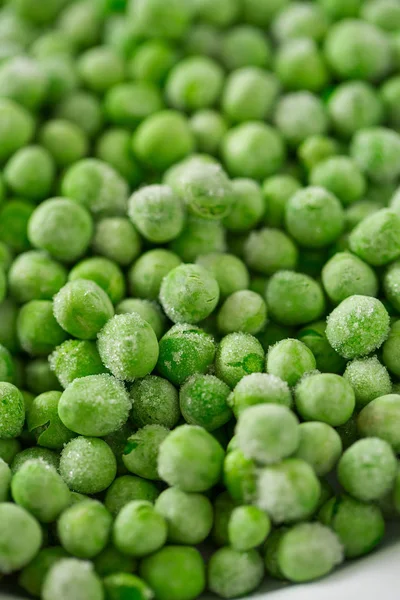 Guisantes Verdes Congelados Cerca — Foto de Stock