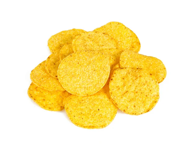 Maïs Chips Geïsoleerd Wit — Stockfoto