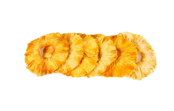 dried pineapple isolated on white
