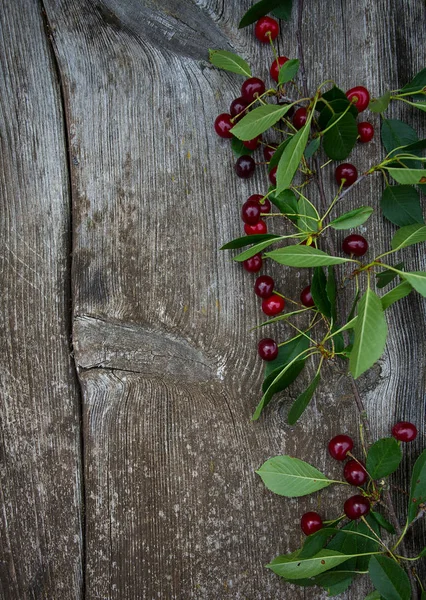 Fresh Cherries Wooden Surface — Stock Photo, Image