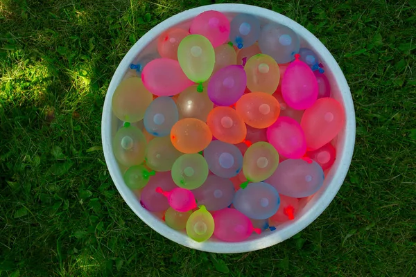 Nombreux Ballons Eau Colorés — Photo