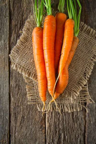 Fresh Carrots Wooden Surface — Stock Photo, Image