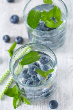 Nane ve yaban mersini ile infüzyon su