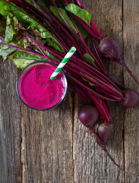 Beetroot Juice Wooden Surface — Stock Photo, Image