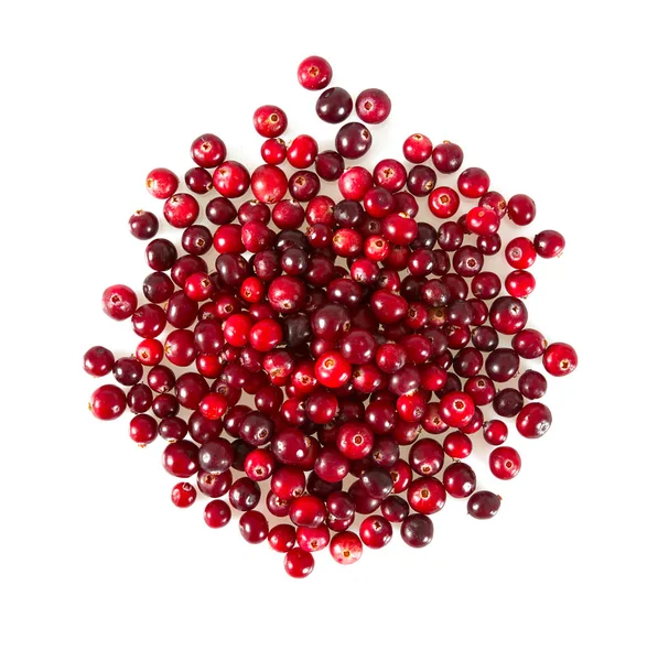Pile Cranberries Isolated White Background — Stock Photo, Image
