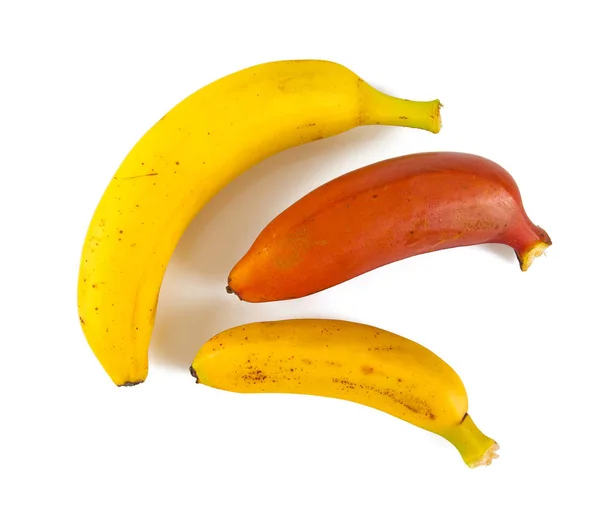 Assorted Bananas Wall Background Close — Stock Photo, Image