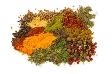 otlar ve baharatlar duvar arka plan yakın çekim