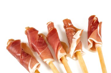 ekmek sopa üzerinde beyaz izole