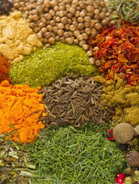 otlar ve baharatlar duvar arka plan yakın çekim