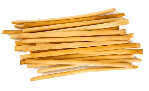 Crusty Bread Sticks Isolated White Background — Stock Photo, Image