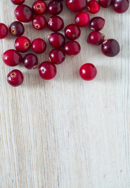 Fresh Red Cranberries White Wooden Surface — Stock Photo, Image