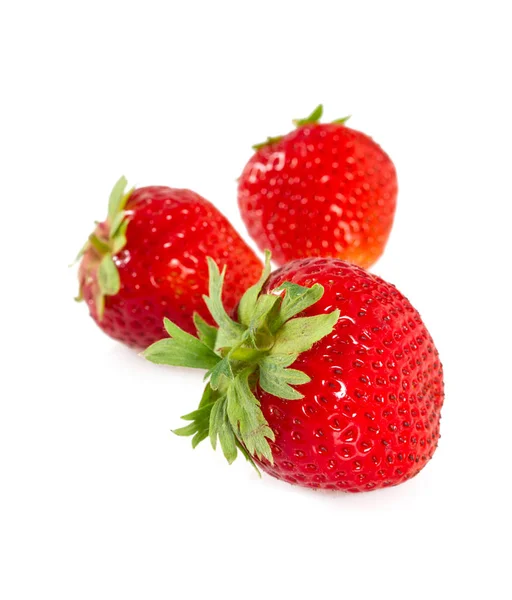 Fresh Strawberry Isolated White Royalty Free Stock Photos